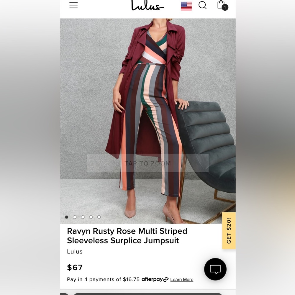 Striped jumpsuit